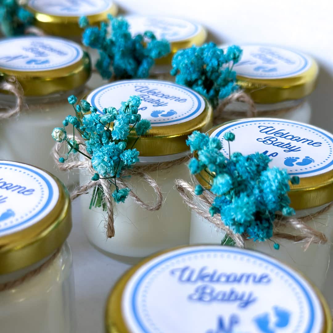 Personalized Blue Baby Boy Shower Party Favor