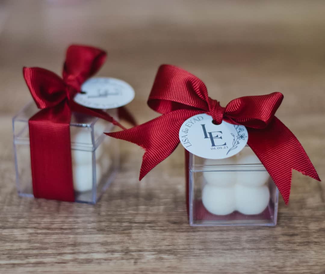 Lisa & Eyad Customized Bubble Candle | Personalized Design And Names