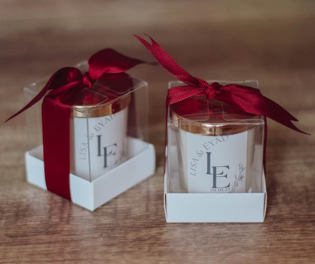Wedding Party Favors Candles Red