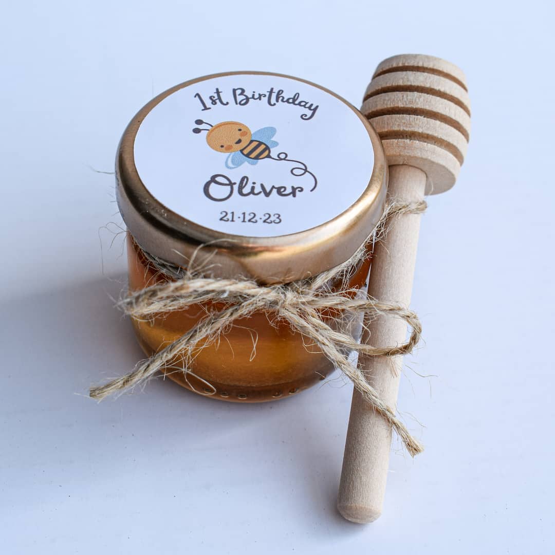 Bee Birthday Party Favors Pure Honey Jars