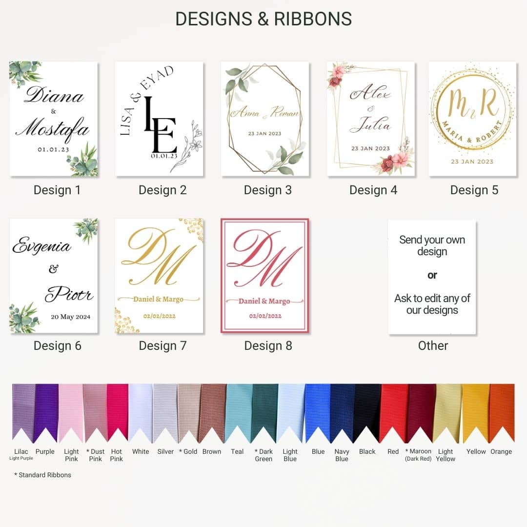 Wedding Favors all different designs