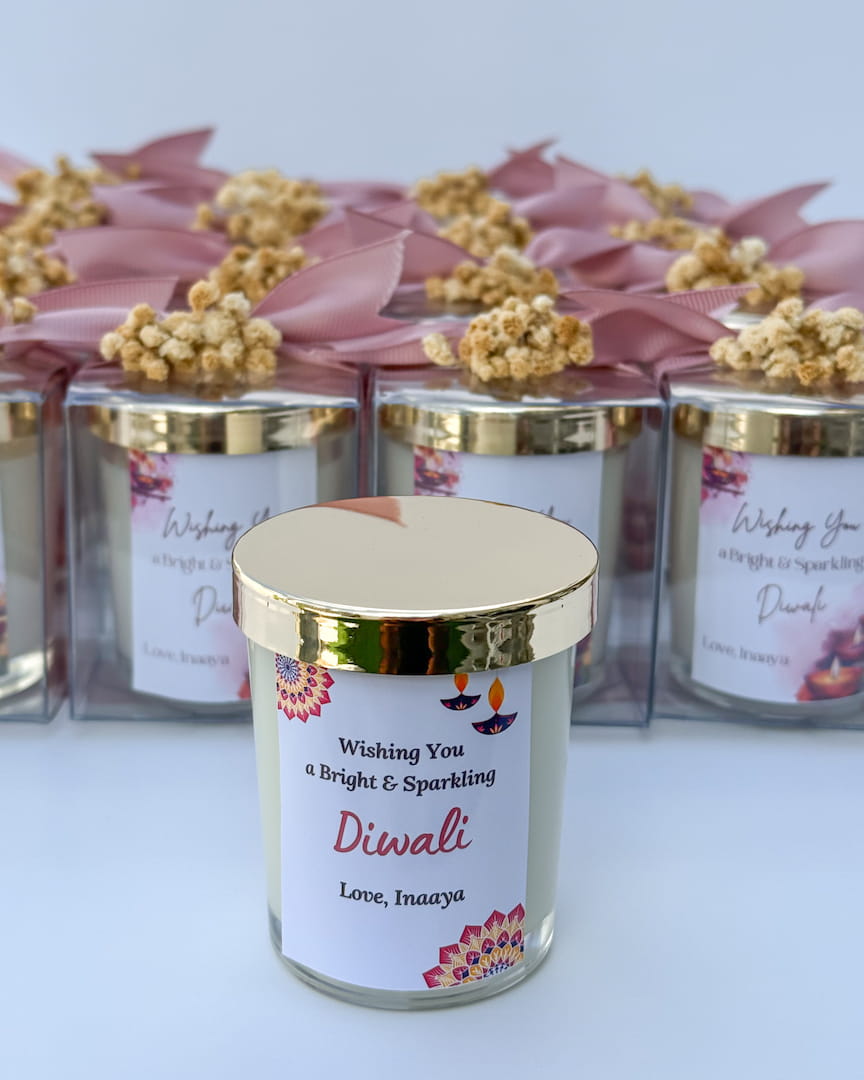 Diwali Party Favors | Personalized Designs | Scented Candles