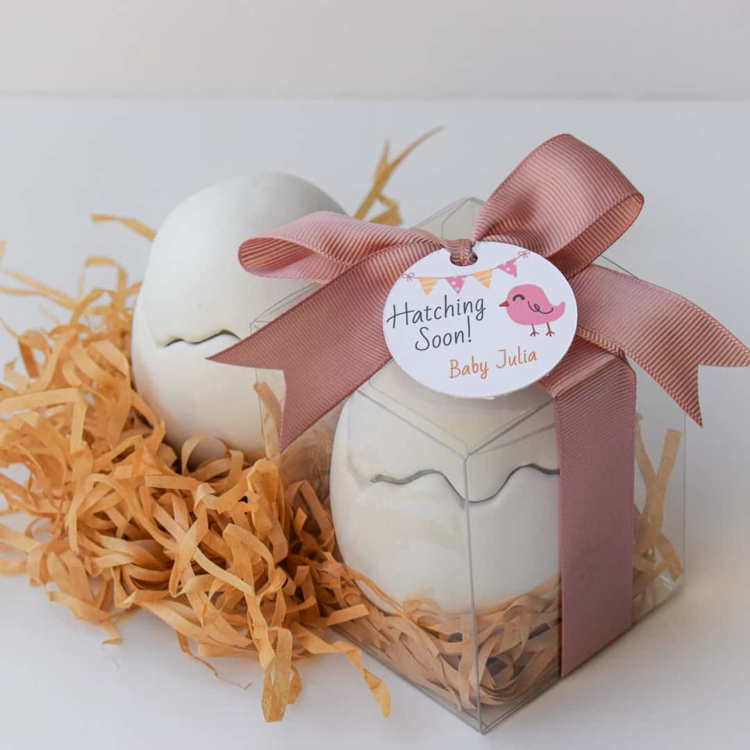 Pink Unique Baby Shower Favors Egg Style