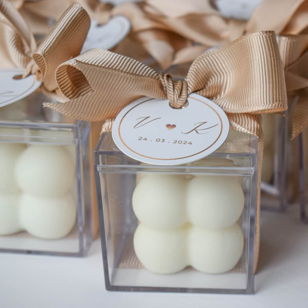 Golden Wedding Favors Candles Personalized Designs