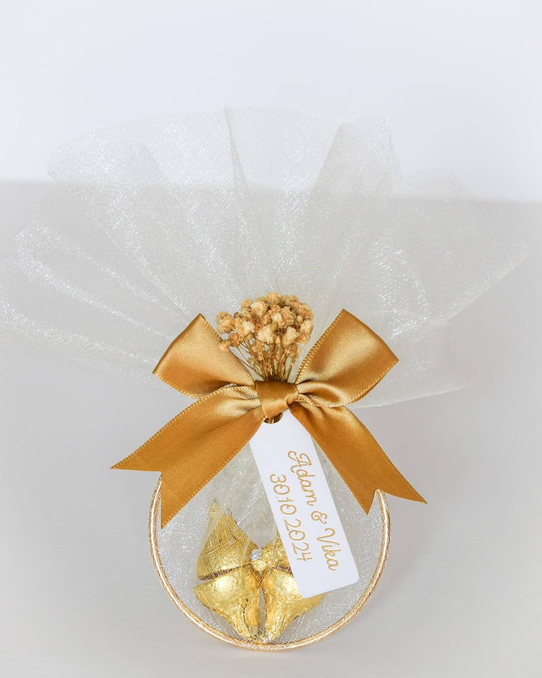 Golden Wedding Favors Personalized Chocolate