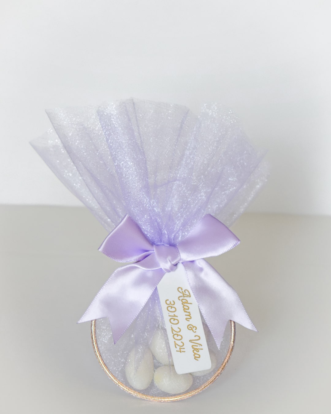 Wedding Favors Personalized Sugar-Coated Almonds purple