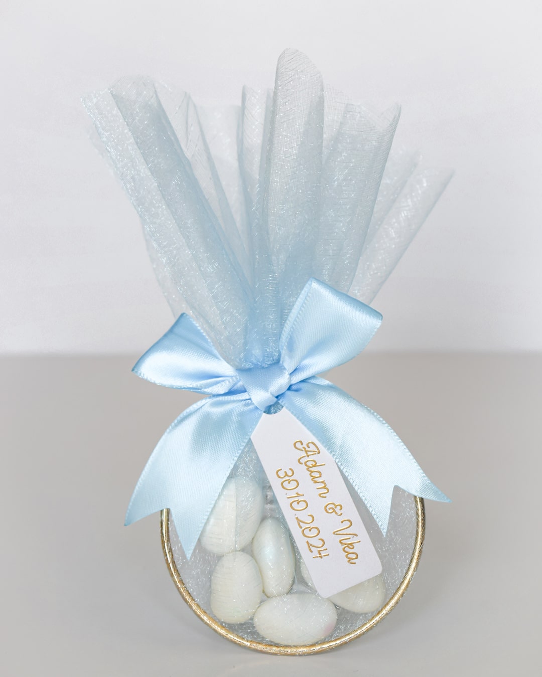 Wedding Favors Personalized Sugar-Coated Almonds blue