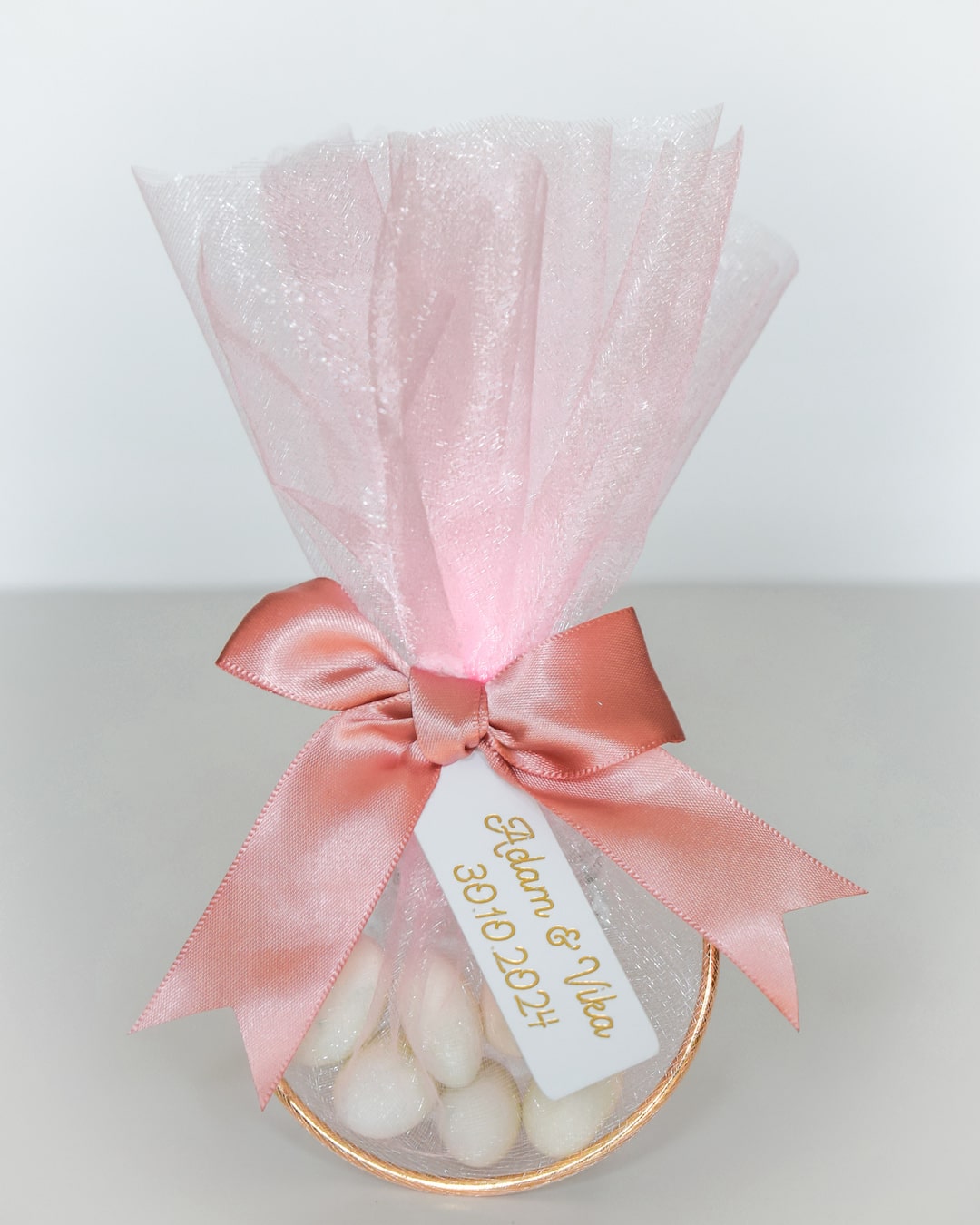 Wedding Favors Personalized Sugar-Coated Almonds pink