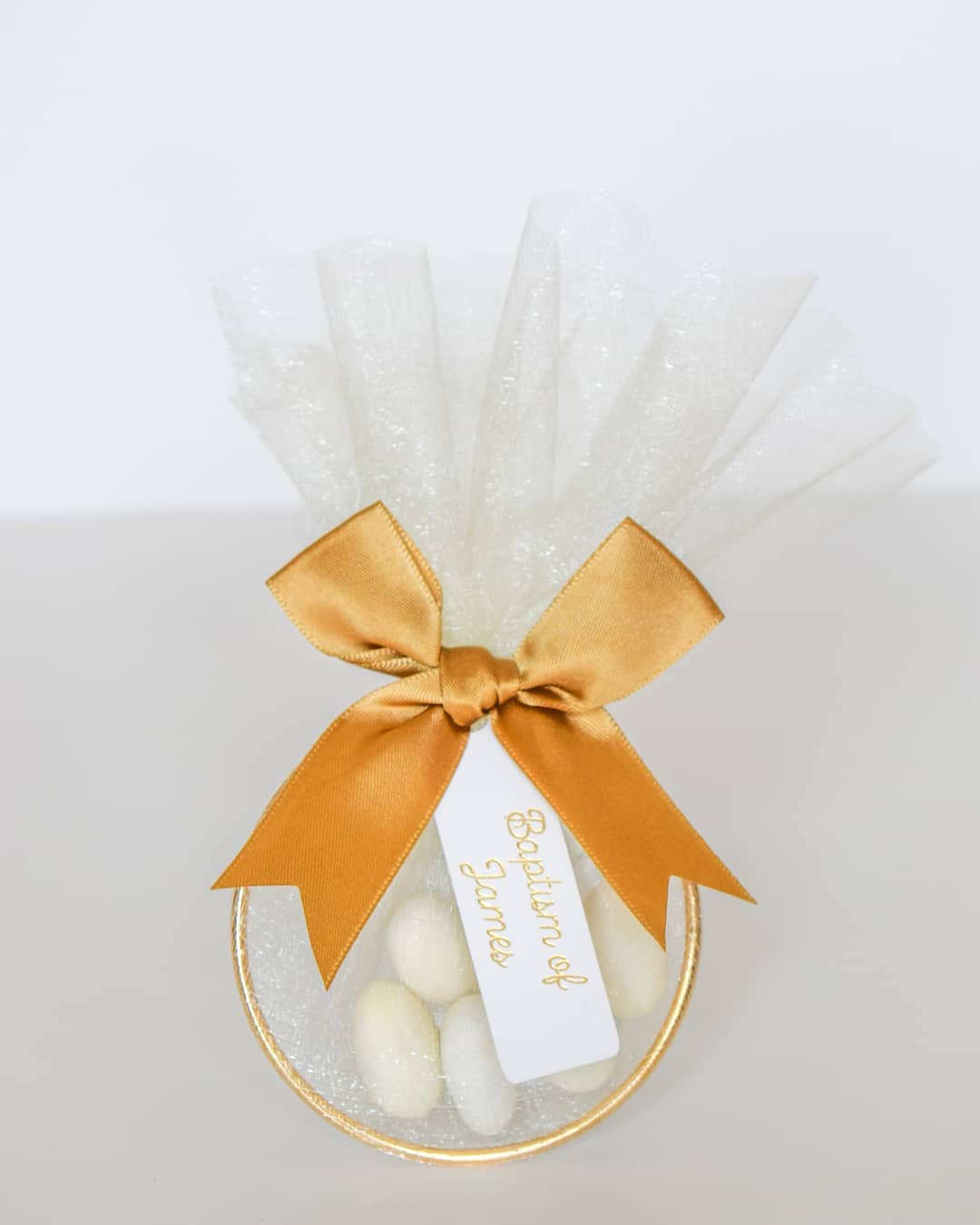 Baptism Christening Favors Personalized Almonds gold