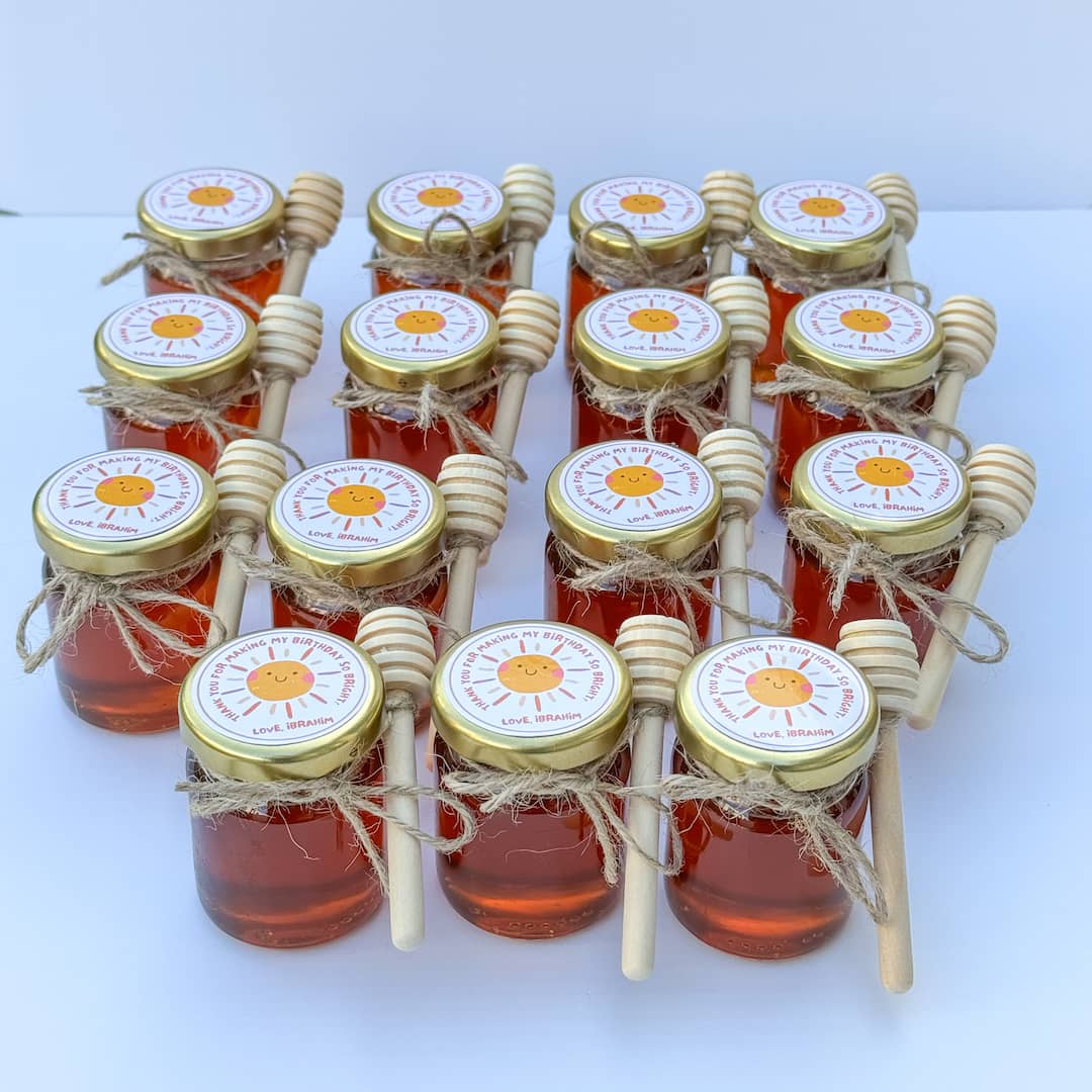Birthday Party Favors | Personalized Designs | Pure Honey Jars