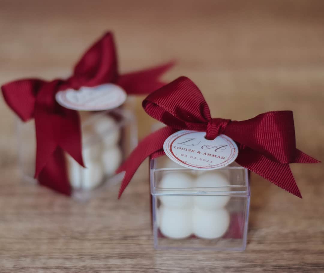 Louise & Ahmad Customized wedding favors Bubble Candle | Personalized Design And Names