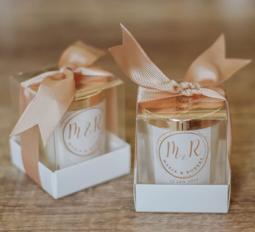 Golden Wedding Party Favors Candles