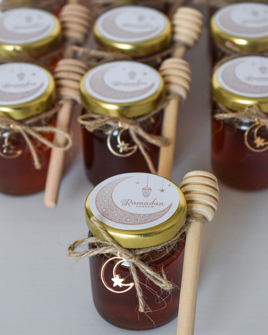 Ramadan Kareem Gifts Favors Personalized Pure Honey Jars