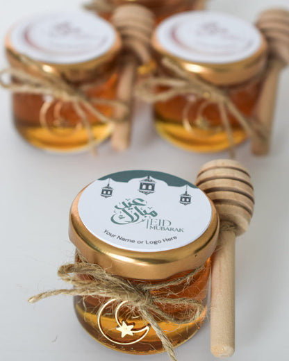 Eid Mubarak Gifts Favors Personalized Pure Honey Jars