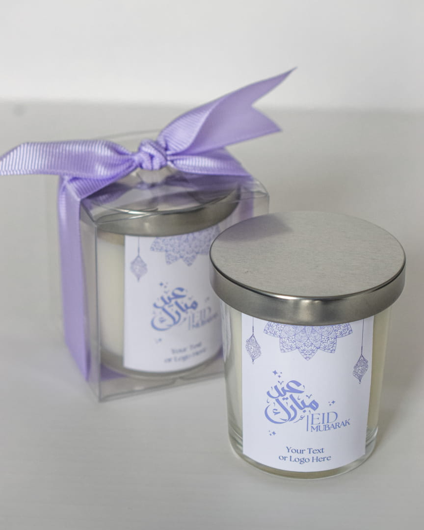 Personalized Eid Mubarak Gifts Favors Scented Candle Oud Vanilla Fusion