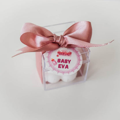 pink baby shower party favors 