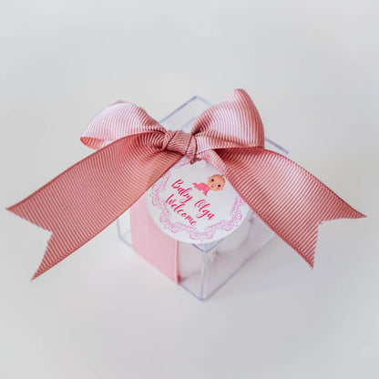 pink candle baby shower party favors 