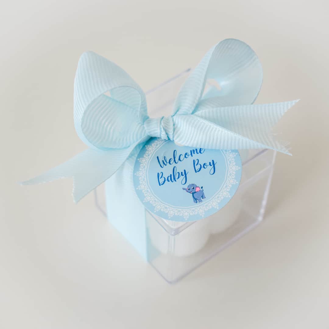 baby blue shower party favors 
