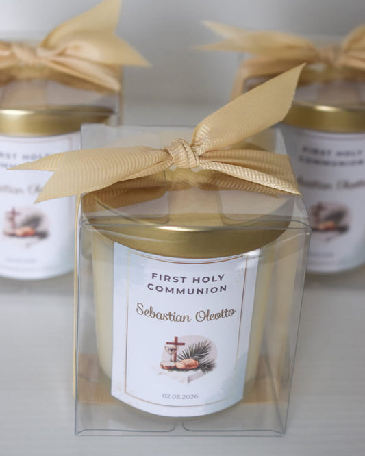 Holly Communion Favors | Personalized Giveaways | Scented Candles