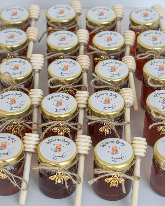 Personalized Baby Boy & Baby Girl Shower Favors Natural Honey Jars