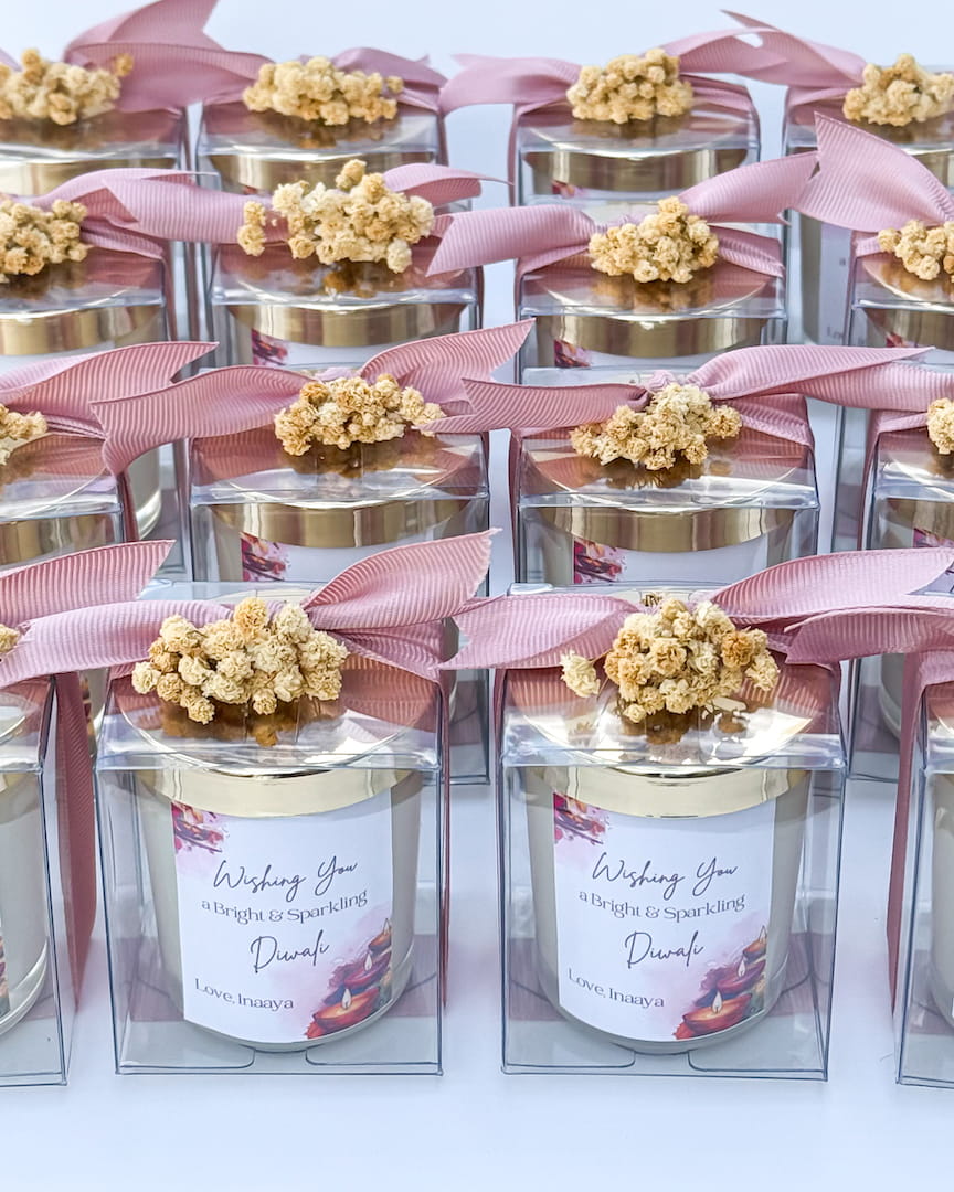 Diwali Party Favors | Personalized Designs | Scented Candles