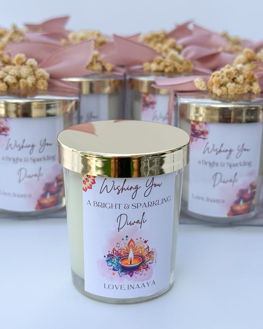 Diwali Party Favors | Personalized Designs | Scented Candles