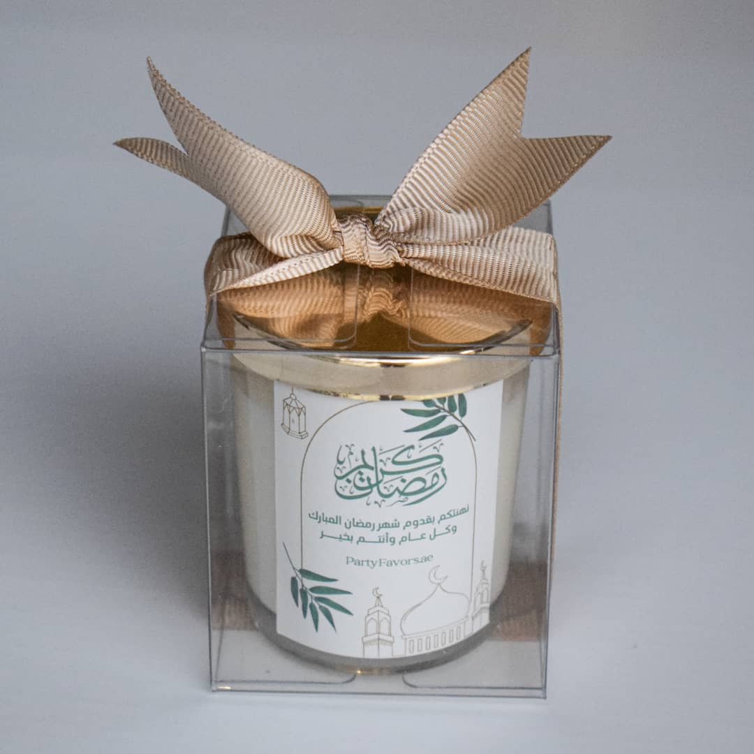 golden Ramadan Kareem Gifts Giveaways Customized candles