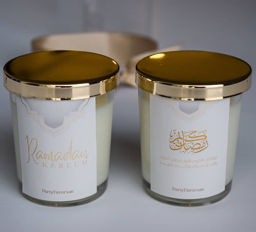 Arabic English Ramadan Kareem Gifts Giveaways Customized candles