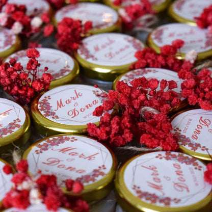 Red wedding party favors