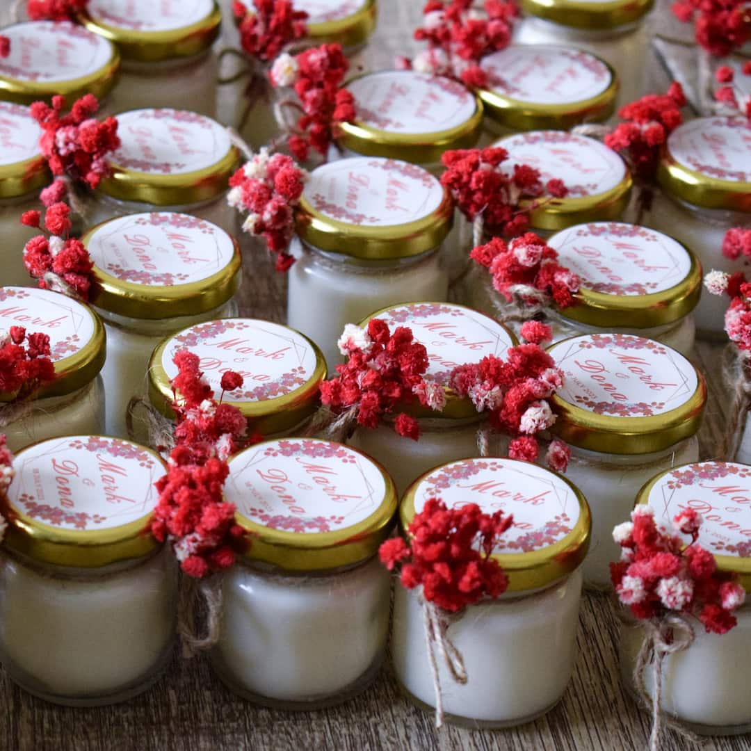 Red wedding party favors