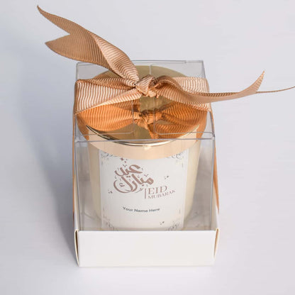 Golden Personalized Eid Mubarak Gifts Favors Scented Candle